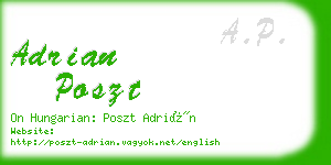 adrian poszt business card